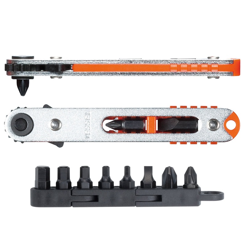 Vessel Tools Flat-Shaped Straight Ratchet Screwdriver with 11 Piece Bits – VL TX76U