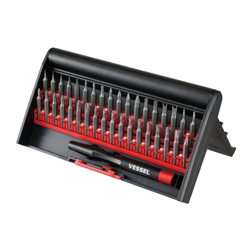 Vessel Tools Interchangeable Precision Screwdriver with 36 Piece Bits – VL 9836U