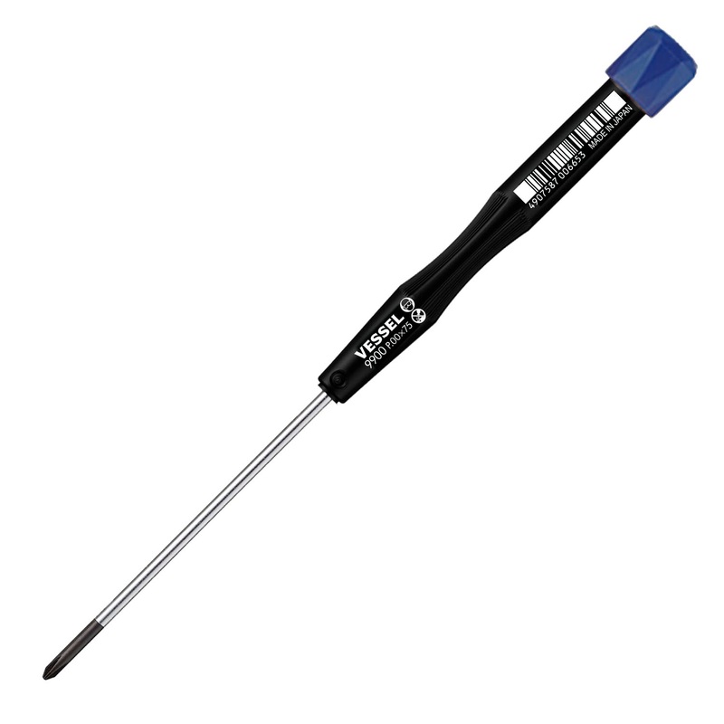 Vessel Tools Micro Screwdriver, PH00 x 75mm – VL 9900EP0075