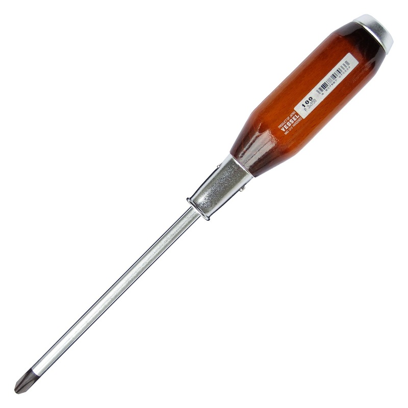 Vessel Tools Powerful Tang-Thru Screwdriver, PH3 x 150mm – VL 100P3150