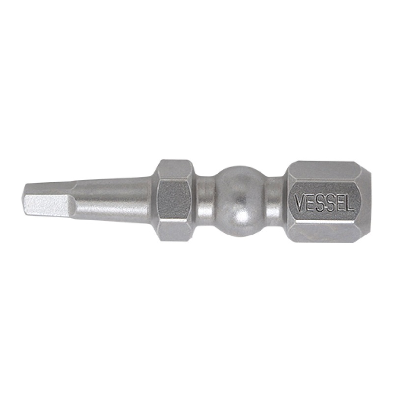 Vessel Tools Set of 25 Impact Ball Torsion Bit, SQ1 x 30mm – VL IBSQ130P25K