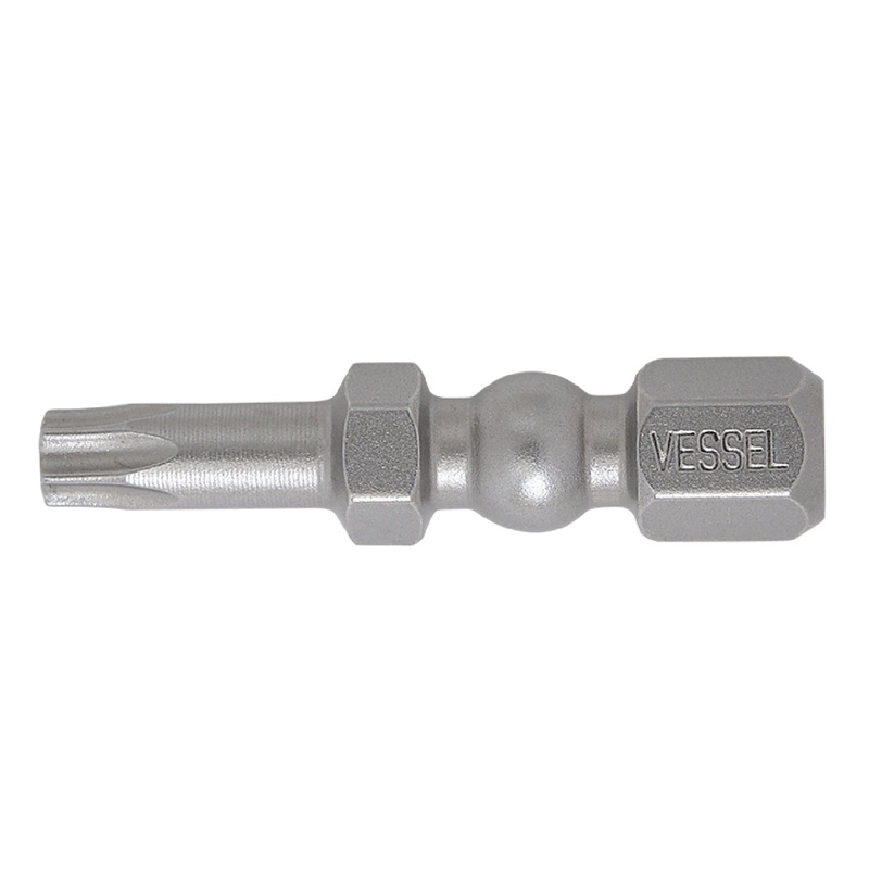 Vessel Tools Set of 25 Impact Ball Torsion Bit, T20 x 30mm – VL IBTX2030P25K