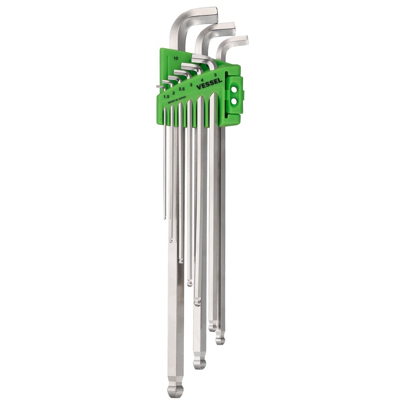 Vessel Tools Set of 9 Ball Point Long Stubby Wrench – VL 8209BPLU