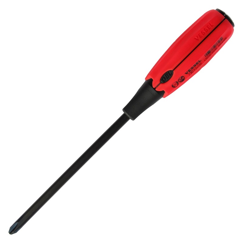 Vessel Tools Super Cushion Tang-Thru Screwdriver, PH3 x 150mm – VL 730P3150