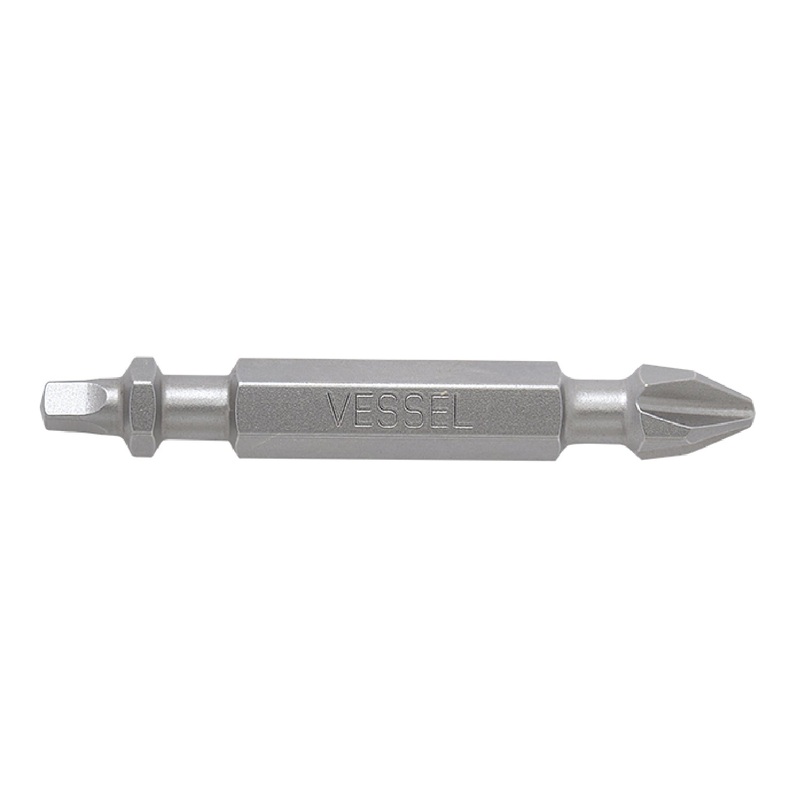 Vessel Tools Set of 2 Neck Double-Ended Torsion Power Bit, PH2, SQ2 x 50mm – VL DEPH2SQ250P2