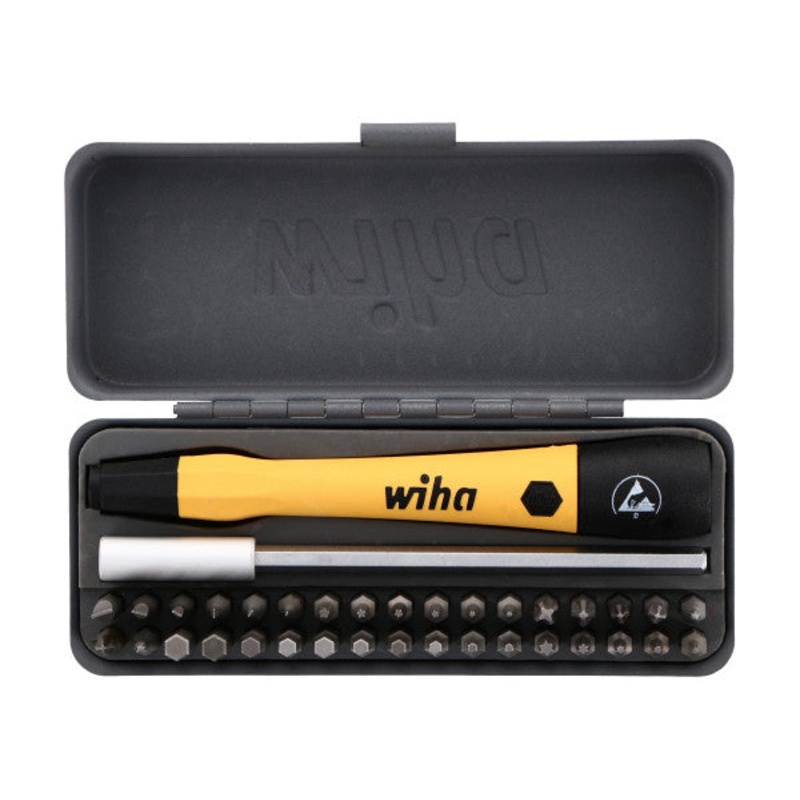 WIHA GoBox ESD 36-piece Precision C4 Micro bit set with PicoFinish handle 75979