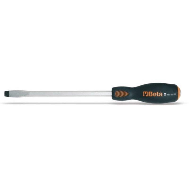 Beta Tools (Article# 1241 6.5X125) 6.5 x 125 Screwdriver with Steel Head for Slotted Head Screws – BT 12410050