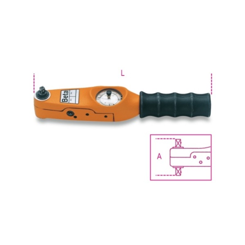 Beta Tools (Article# 590) 1/4 in Drive Direct Reading Dial Torque Wrench – BT 5900001