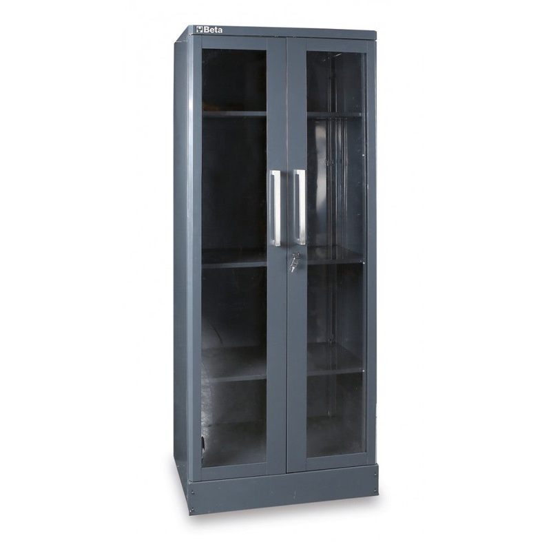 Beta Tools (Article# C55AT2) Sheet Metal Tool Cabinet with Two Clear Polycarbonate Doors, for Workshop Equipment Combination RSC55 – BT 55000422