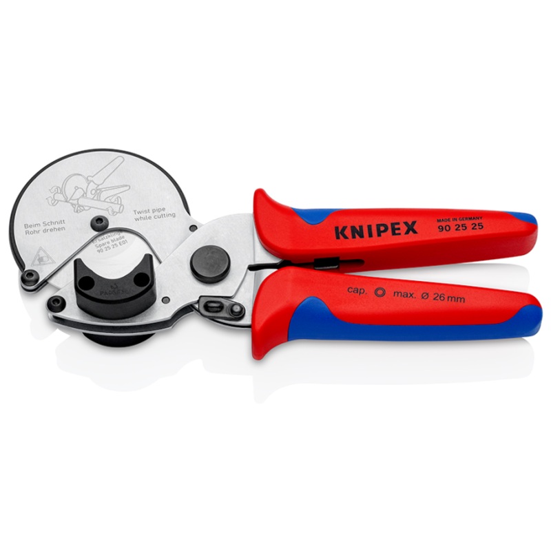 KNIPEX 8 1/4 Pipe Cutter for Composite and Plastic Pipes – 90 25 25