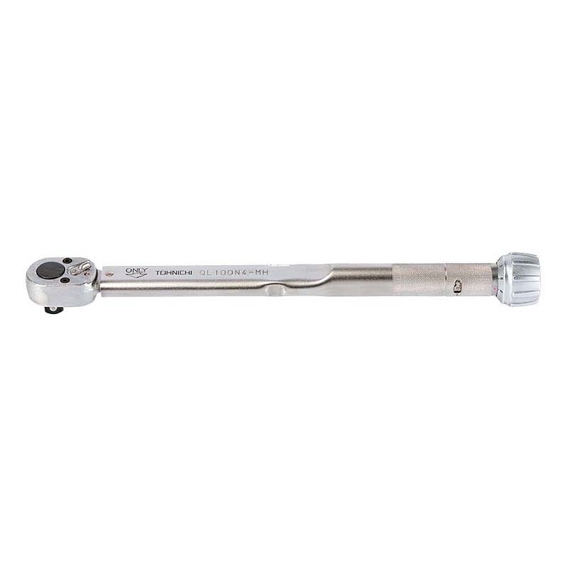 Tohnichi Ratchet Head Type Adjustable Torque Wrench with Metal Handle, Range 10-50 Nm, 0.5N.m resolution, 3/8 Square Drive – QL50N-MH Torque Wrench
