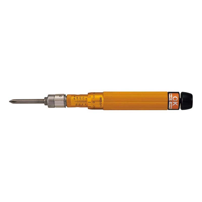 Tohnichi Rotary Slip and Adjustable Torque Driver for Fine Screws, Range 2-15, 0.1cN.m resolution, 1/4 Hex – BMRD15CN2 Torque Screwdriver
