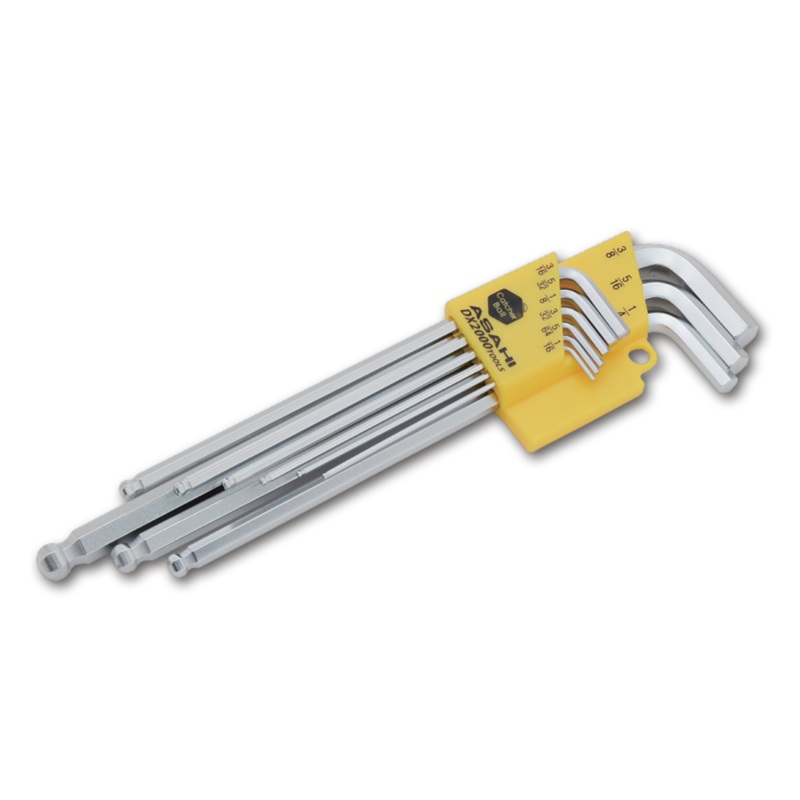 ASAHI Catcher Wrench Hexagon Ball Key Set with Catcher Ball, 9 Pieces, Inch – AQKSE91