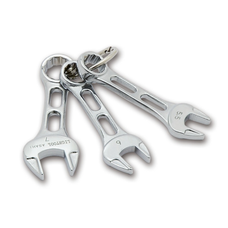 ASAHI LIGHTOOL Stubby Combination Wrench Set, 3 Pieces – 5.5mm, 6mm, 7mm – LCWUS31