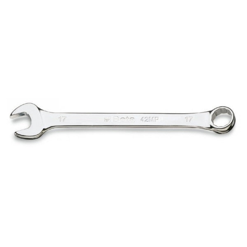 Beta Tools (Article# 42MP 19) 19mm 12 Point 15 deg Offset Combination Wrench, Compact Head, Bright Chrome-Plated – BT 420619