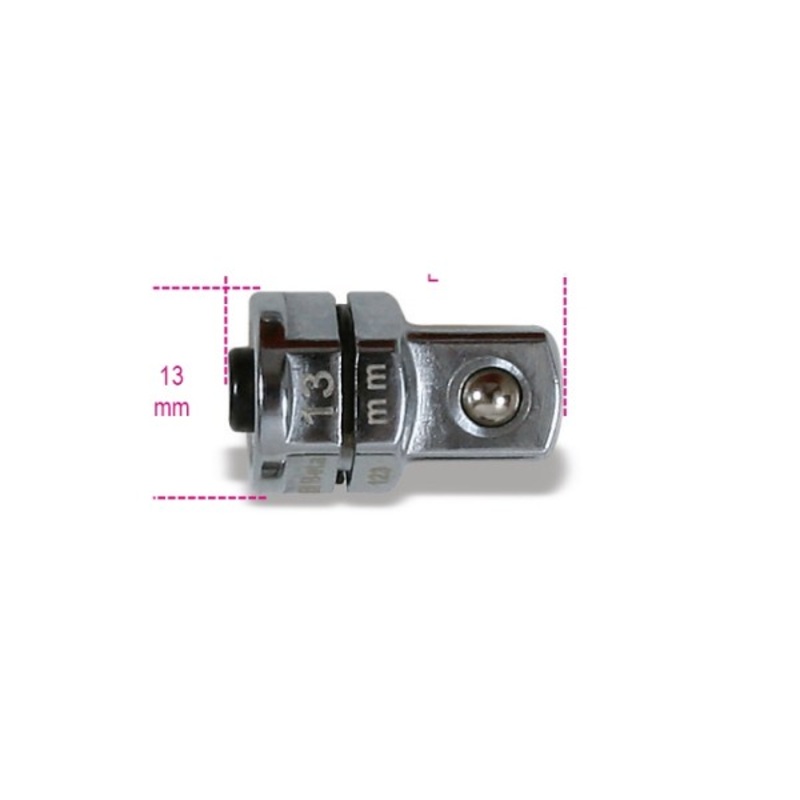 Beta Tools (Article# 123Q3/8) Quick Release 3/8 in Drive Socket Adapter for 13mm Ratcheting Wrench – BT 1230313