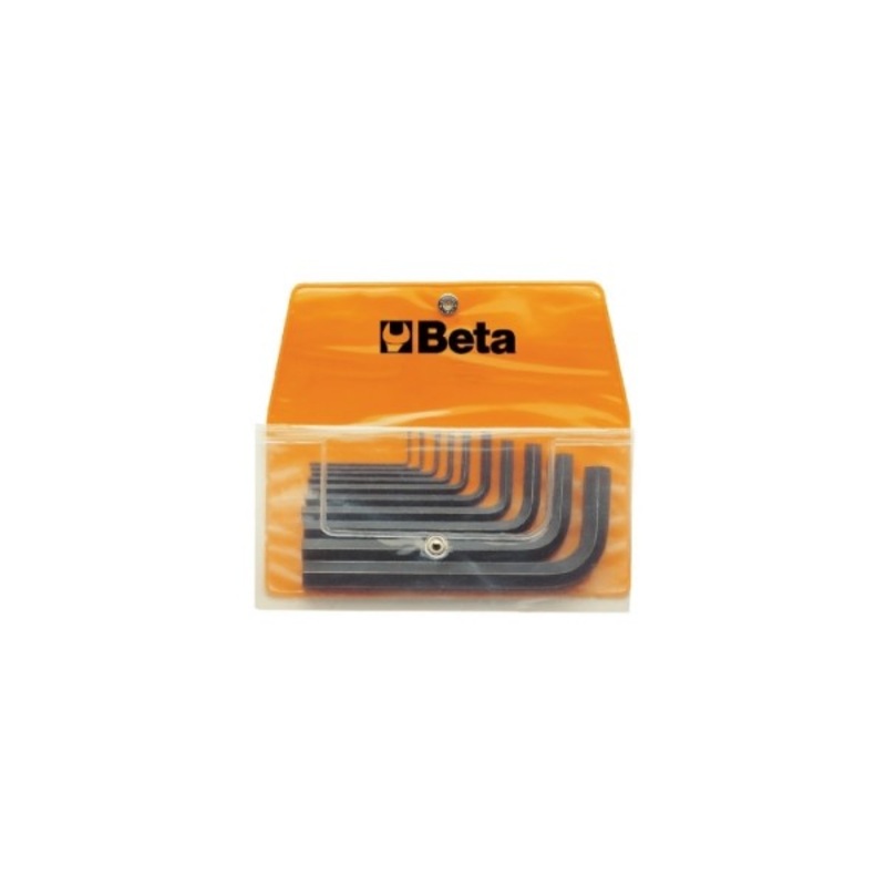 Beta Tools (Article# 96AS/B11) Set of 11 Offset Hexagon Key in Plastic Pouch, Black Oxide, 1/20 – 3/8 – BT 960749