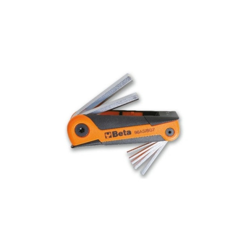 Beta Tools (Article# 96AS/BG7) Set of 7 Fold-Up Offset Hexagon Key, 3/32 – 3/8 – BT 960747