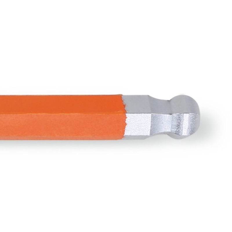 Beta Tools (Article# 96BP-CL 2) 2mm Color Coded, Ball End Offset Hexagon Key, 30 deg, Chrome-Plated, Green – BT 961601