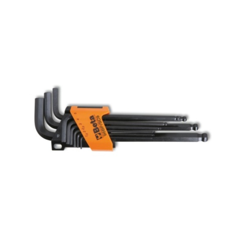 Beta Tools (Article# 96BP/SC9) Set of 9 Ball End Hexagon Key with Holder, 1.5mm-10mm – BT 960974
