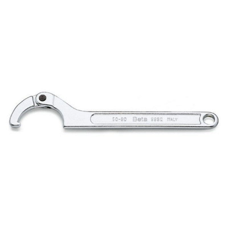 Beta Tools (Article# 99SQ 80-120) 80-120 Adjustable-Hook Spanner Wrench with Square Nose – BT 990280