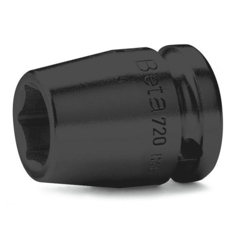 Beta Tools (Article# 720 12) 12mm, Impact Socket, Standard Series 6 Point 1/2 in Drive, Black Phosphate – BT 7200012