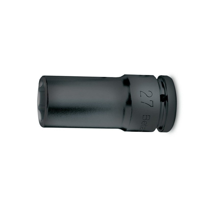 Beta Tools (Article# 720L 18) 18mm, Impact Socket, Deep Long Series, 6 Point 1/2 in Drive, Black Phosphate – BT 7200318