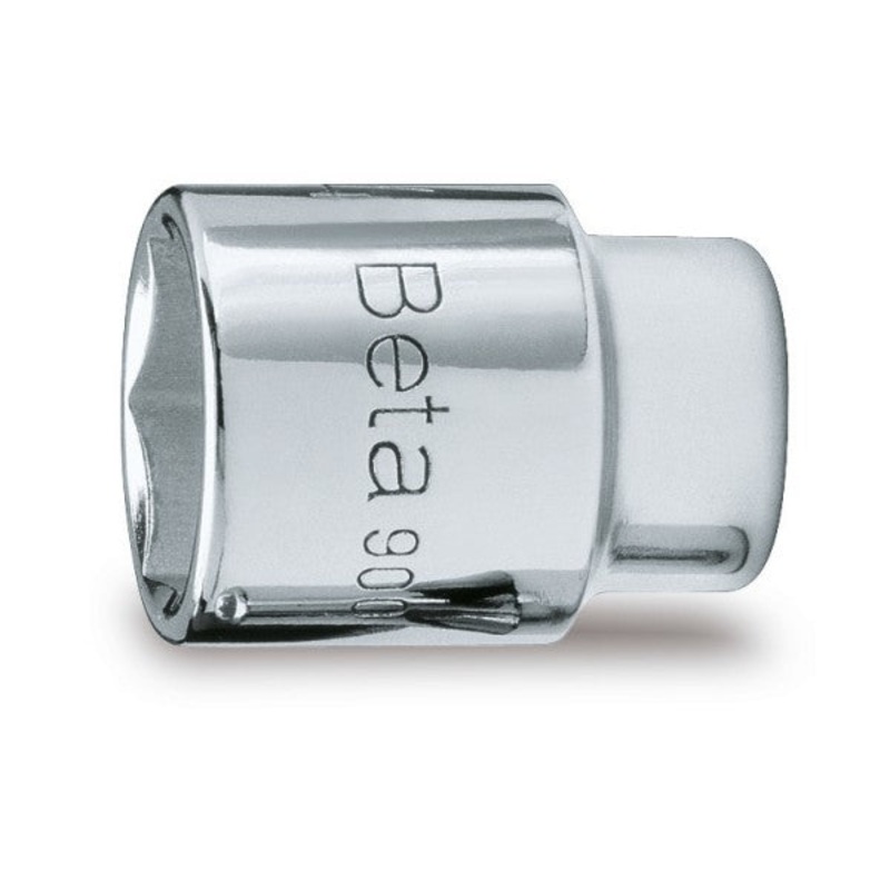 Beta Tools (Article# 900 14) 14mm Hexagon Hand Socket, 6 Point 1/4 in Drive, Chrome-Plated – BT 9000140
