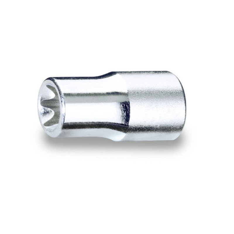 Beta Tools (Article# 900FTX 4) E4 1/4 in Drive Torx Hand Socket, Chrome-Plated – BT 9000404