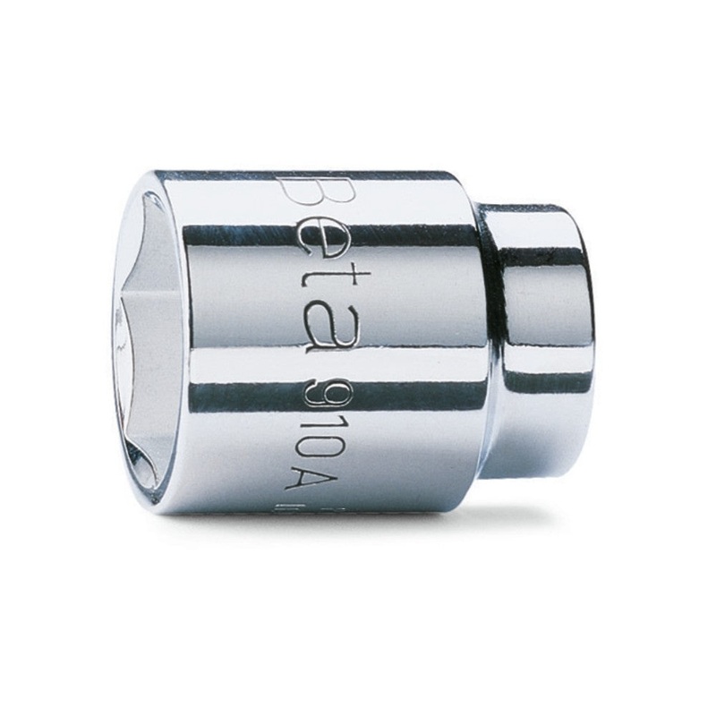 Beta Tools (Article# 910A 12) 12mm, Hexagon Hand Socket, 6 Point 3/8 in Drive, Chrome-Plated – BT 9100012