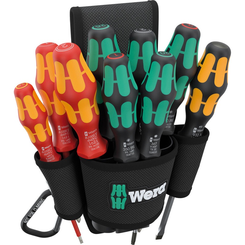 WERA 9620 Belt holster Set 1, 10 pieces – 05136032001