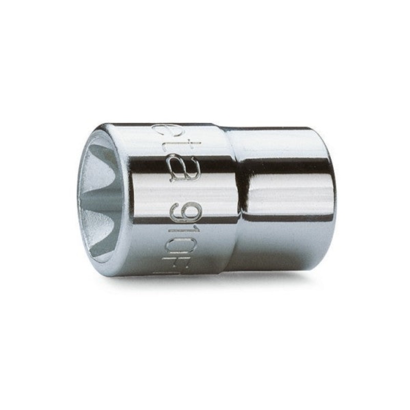 Beta Tools (Article# 910FTX 4) E4 3/8 in Drive Torx Hand Socket, Chrome-Plated – BT 9100404