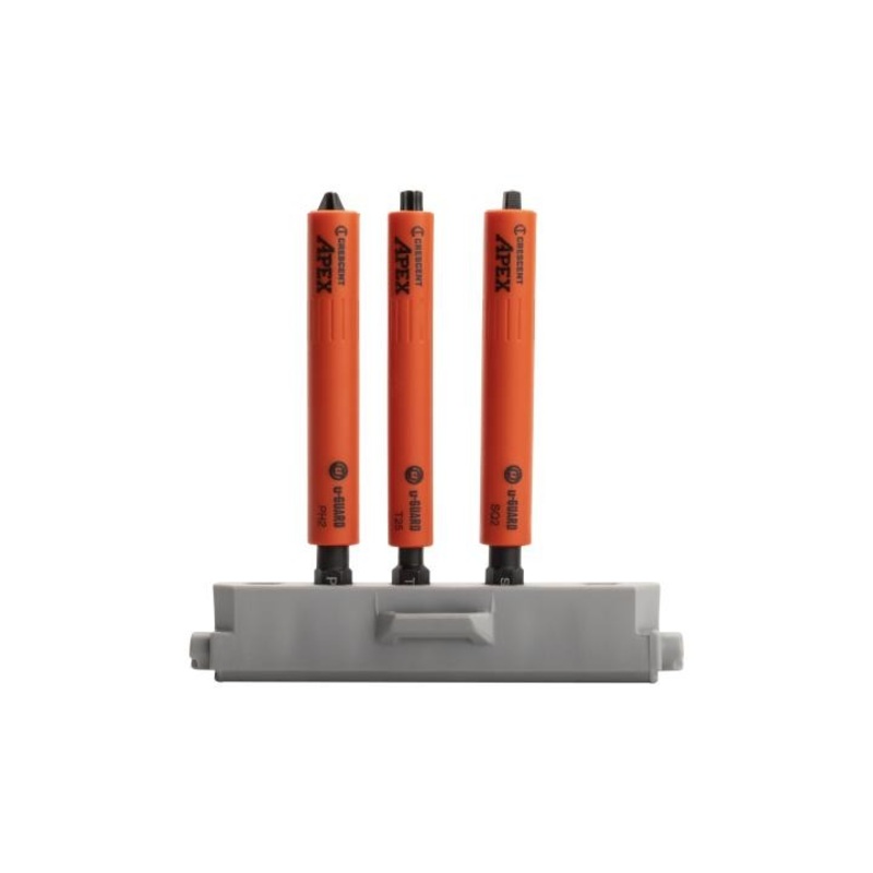 CRESCENT Set of 3 U-Guard Covered Impact Power Bit – GW CAUGB3BR-3 Power Bit Set