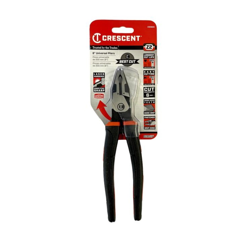 CRESCENT Z2 Dual Material Universal Plier, 8 in – GW Z3008CG-06 Plier