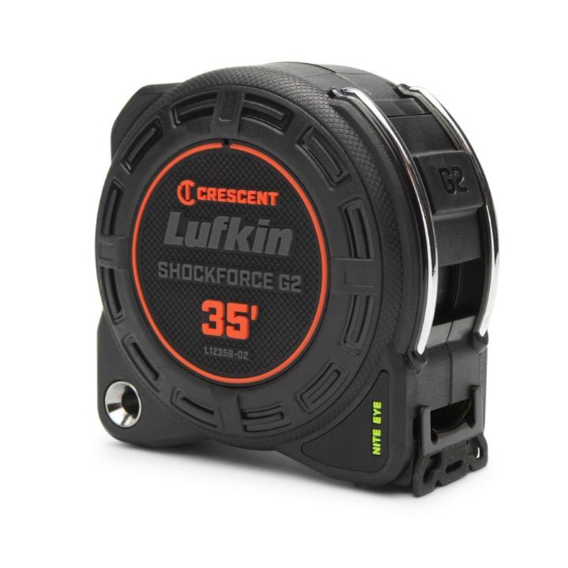 LUFKIN 1-1/4 in x 35 ft Shockforce Nite Eye G2 Tape Measure – GW L1235B-02 Measuring Tape