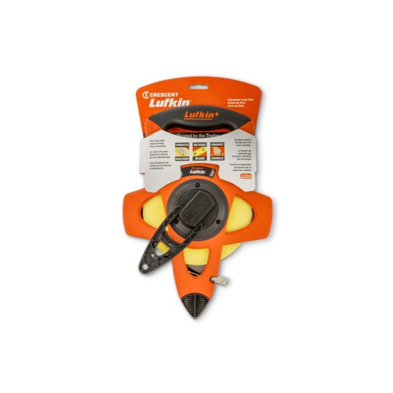 LUFKIN 1/2 in x 100 ft 3-to-1 Rewind Fiberglass Tape Measure – GW L1706N Measuring Tape