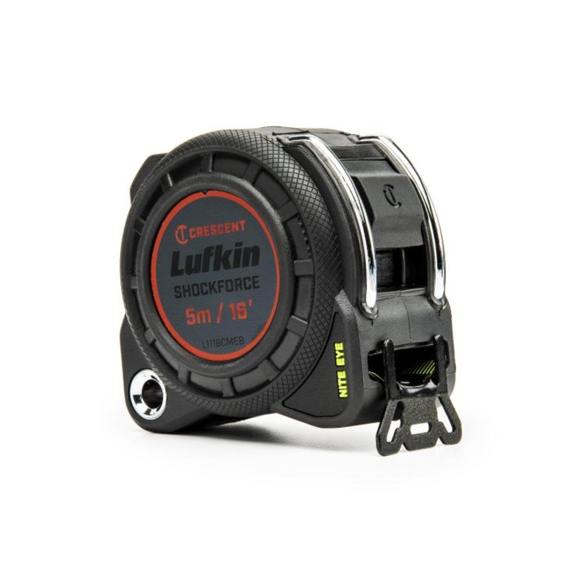 LUFKIN 1-3/16 in x 16 ft Shockforce Nite Eye G1 Dual Sided Tape Measure, 5.8 in – GW L1116CMEB-02 Measuring Tape