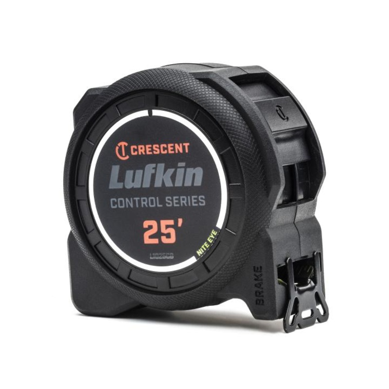 LUFKIN 1-3/16 in x 25 ft Control Series Black Clad Tape Measure – GW L1025CB-02 Measuring Tape