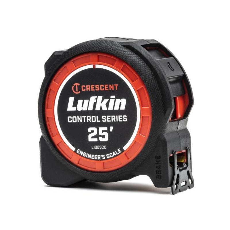 LUFKIN 1-3/16 in x 25 ft Control Series Yellow Clad Engineers Tape Measure – GW L1025CD-02 Measuring Tape