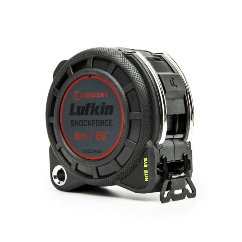LUFKIN 1-3/16 in x 26 ft Shockforce Nite Eye G1 Dual Sided Tape Measure – GW L1125CMEB-02 Measuring Tape