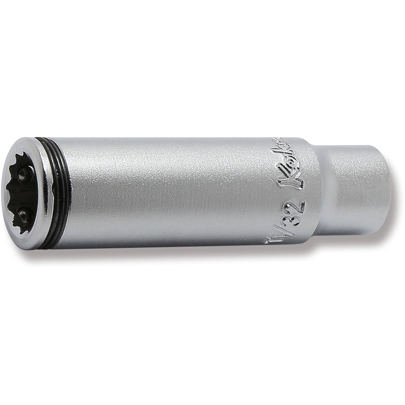 Ko-ken Tools 1/4 Sq. Drive 12-Point SAE Deep Nut Grip Socket in 11/32