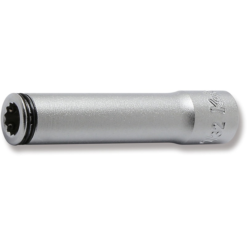 Ko-ken Tools 1/4 Sq. Drive 12-Point SAE Deep Nut Grip Socket in 7/32