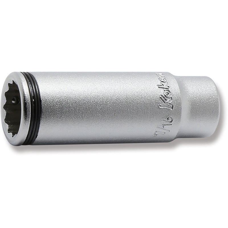 Ko-ken Tools 1/4 Sq. Drive 12-Point SAE Deep Nut Grip Socket in 9/16