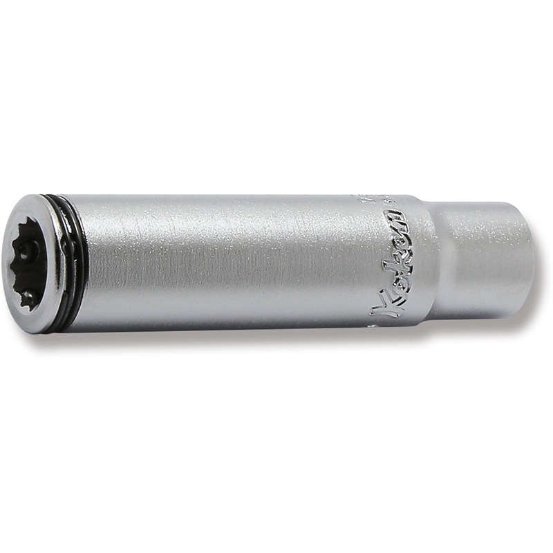 Ko-ken Tools 1/4 Sq. Drive 12-Point SAE Deep Nut Grip Socket in 9/32