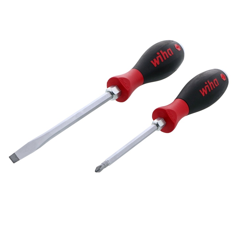 Wiha Set of 2 SoftFinish Extra Heavy Duty Slotted and Phillips Screwdriver – WI 53082