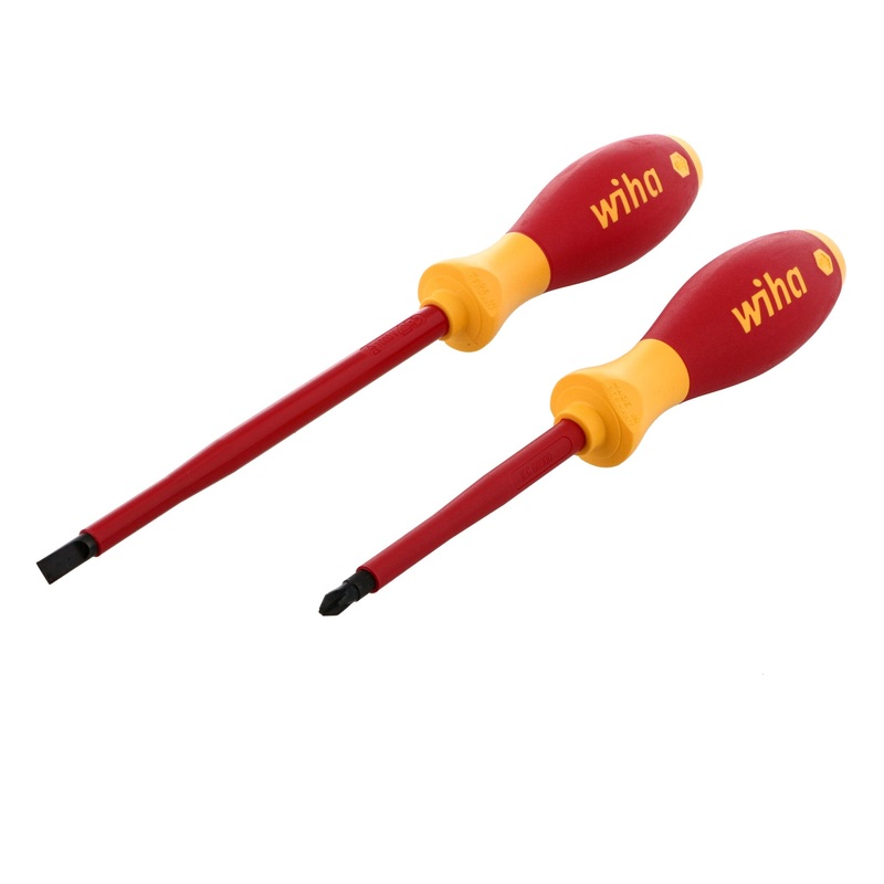 Wiha Set of 2 SoftFinish Insulated Slotted and Phillips Screwdriver – WI 33580