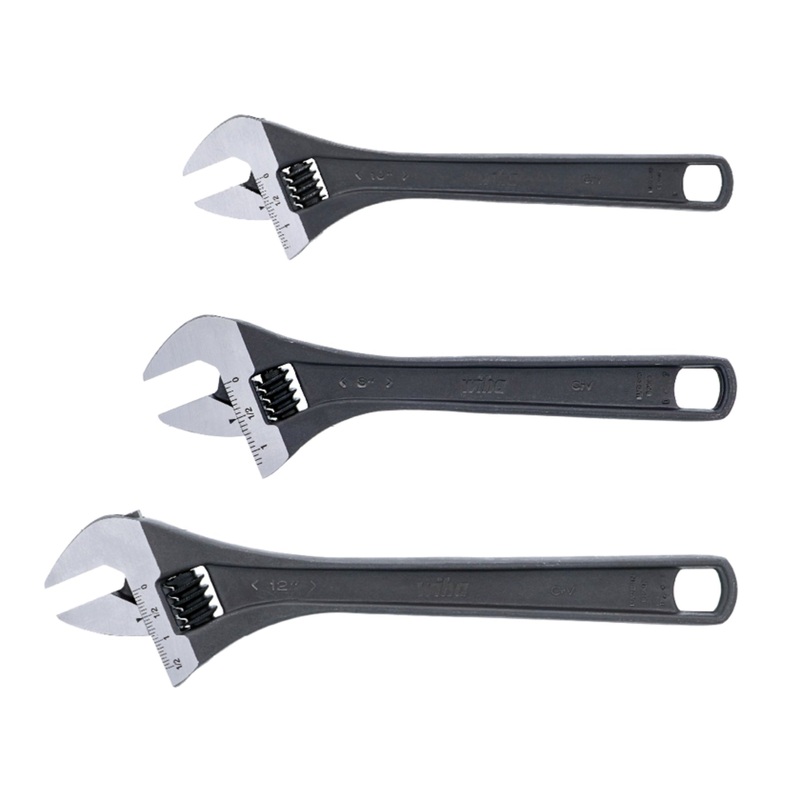 Wiha Set of 3 Adjustable Wrench – WI 76280