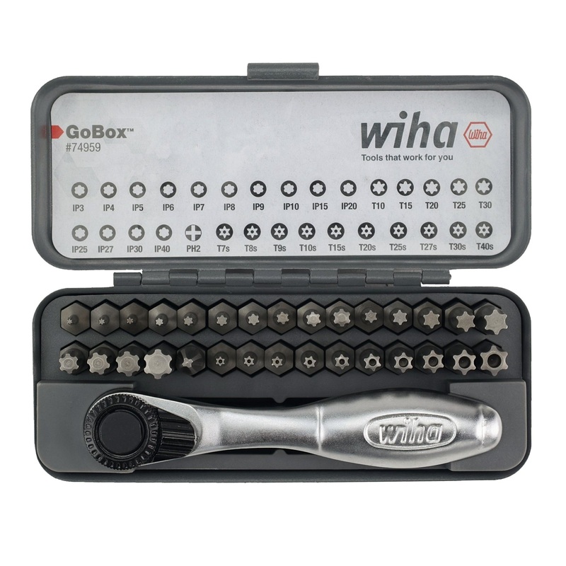 Wiha Set of 32 GoBox Master Torx Bit with Mini Ratchet – WI 74959