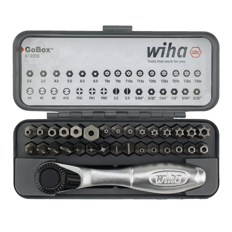 Wiha Set of 32 GoBox Security Bit with Mini Ratchet – WI 74958