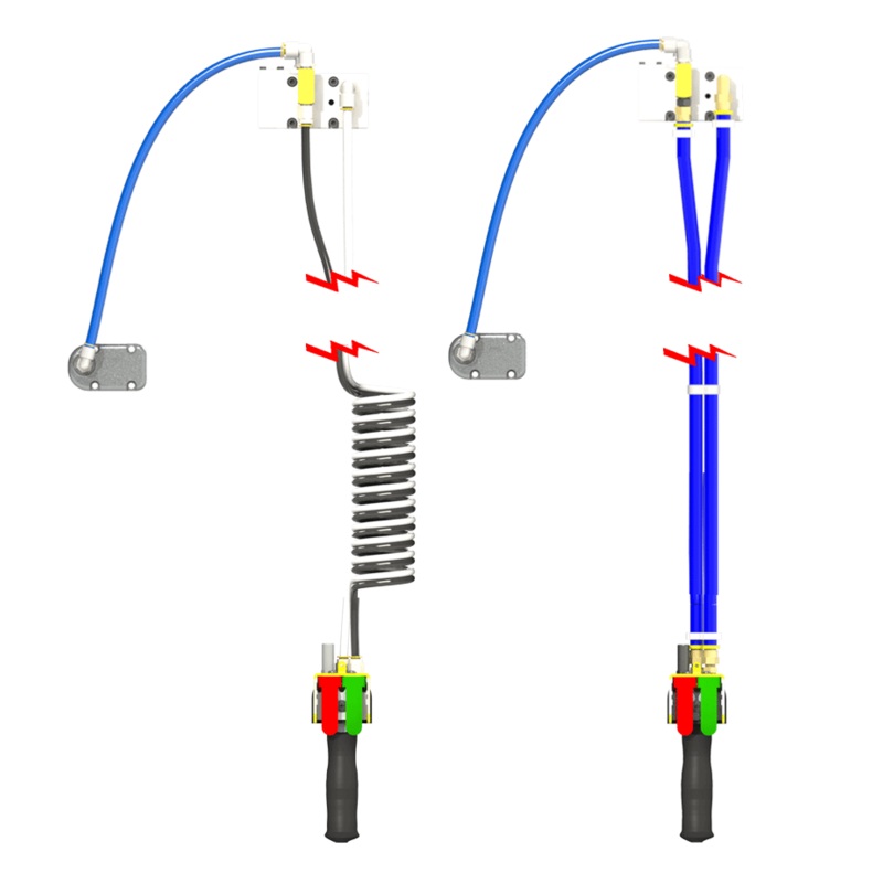 Knight Global Tandem Up/Down Pendant Control, Coiled Hose – KG BCS2326